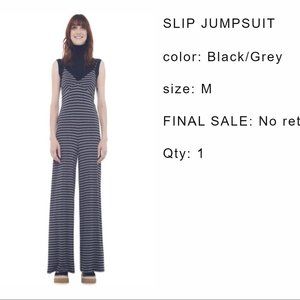 Norma Kamali Striped Slip Jumpsuit